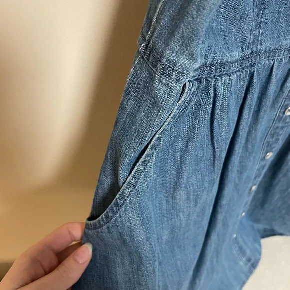 NWOT Express Blue Denim Tank Top Dress, Size XS - Picture 3 of 5